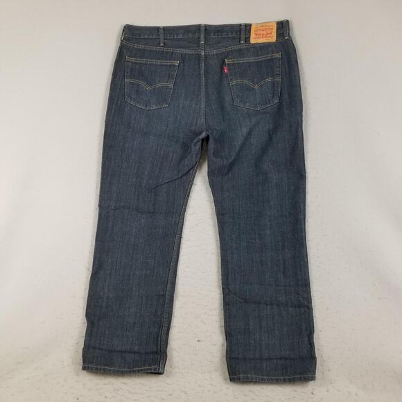 Levis 514 Jeans Mens 42x30 Blue Straight Leg 100% Cotton Zip Fly Classic Denim - Picture 5 of 14
